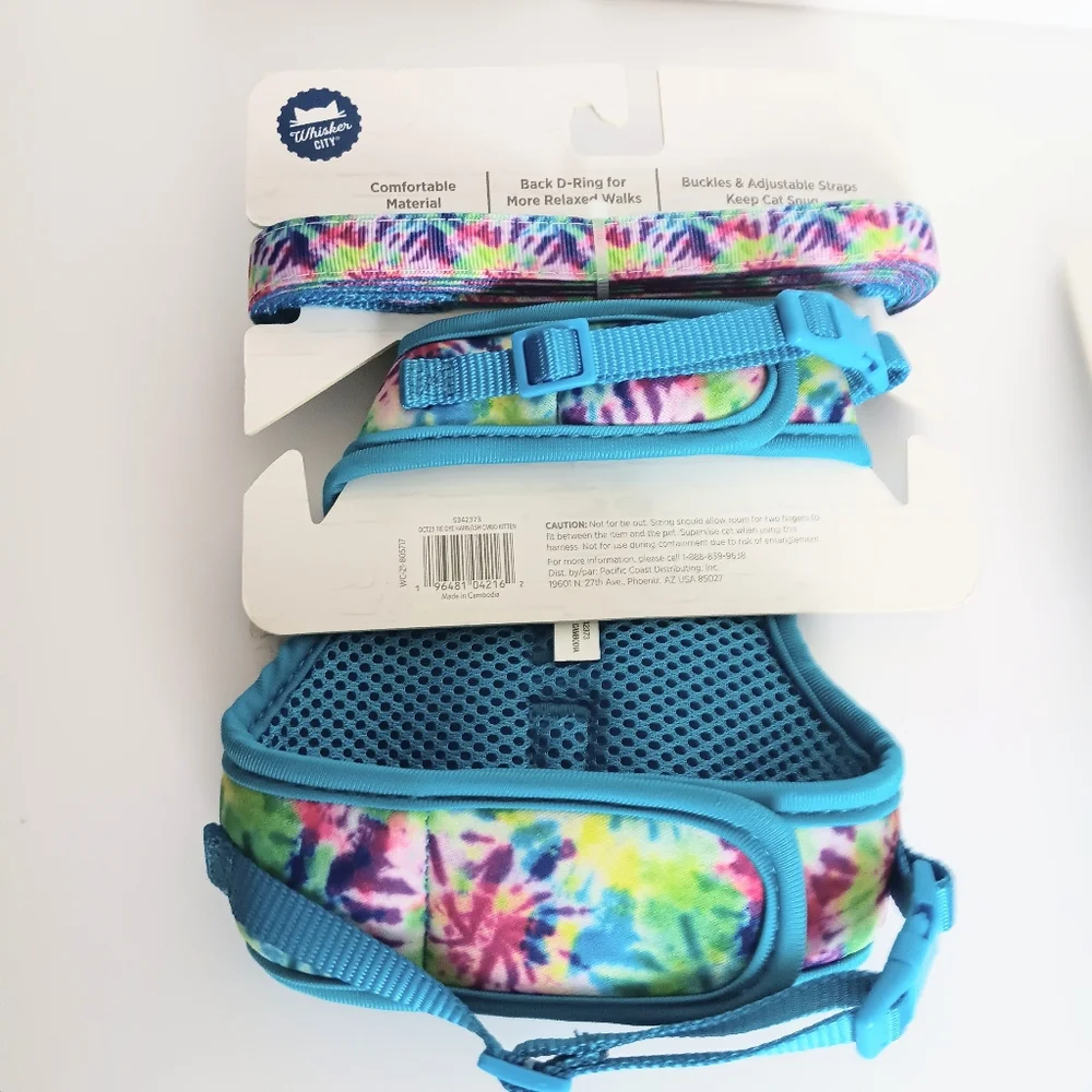 Whisker City Kitten Harness Vest & Leash Combo NWT